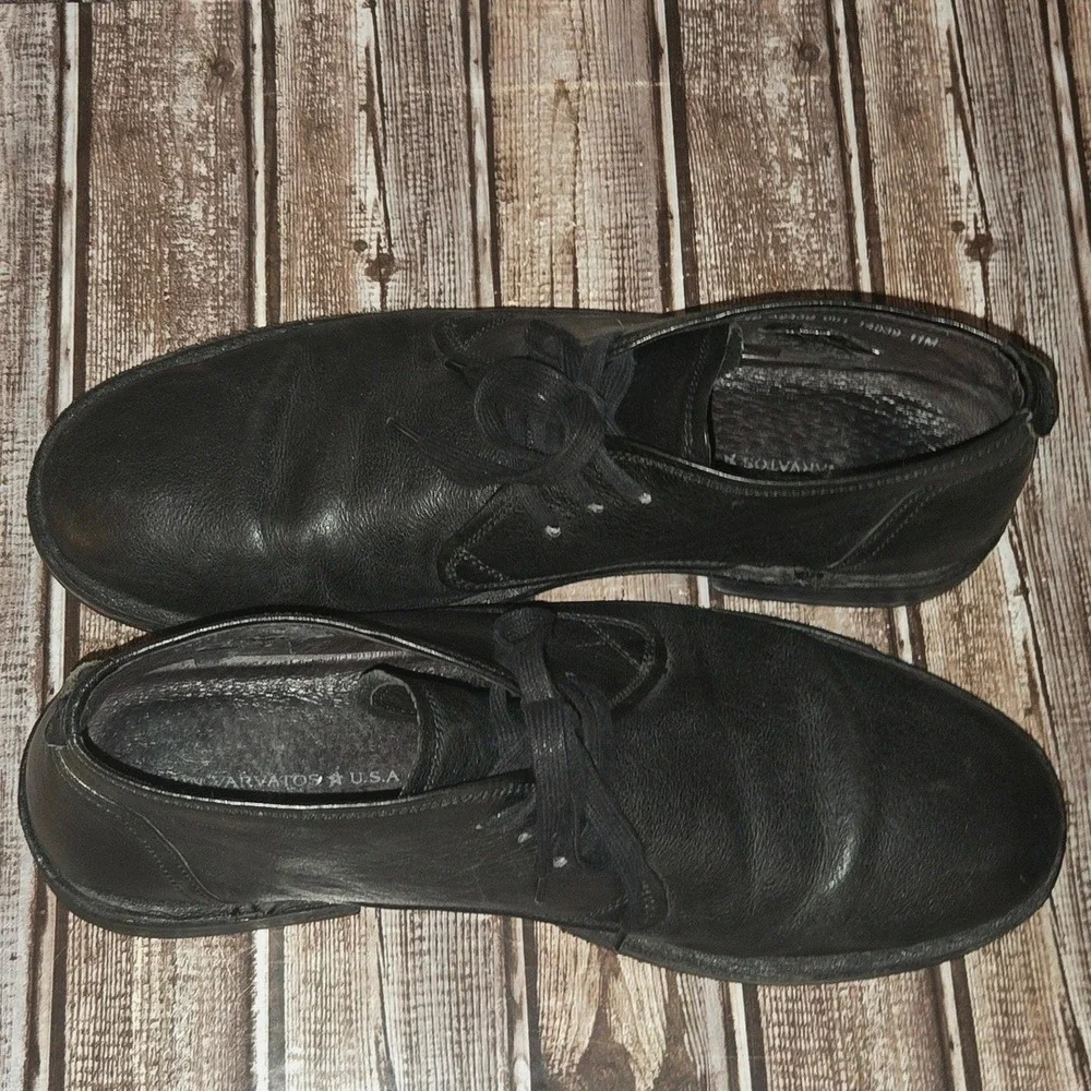 Sz 11 M Mens John Varvatos USA Black Leather Ankle Chukka Boots